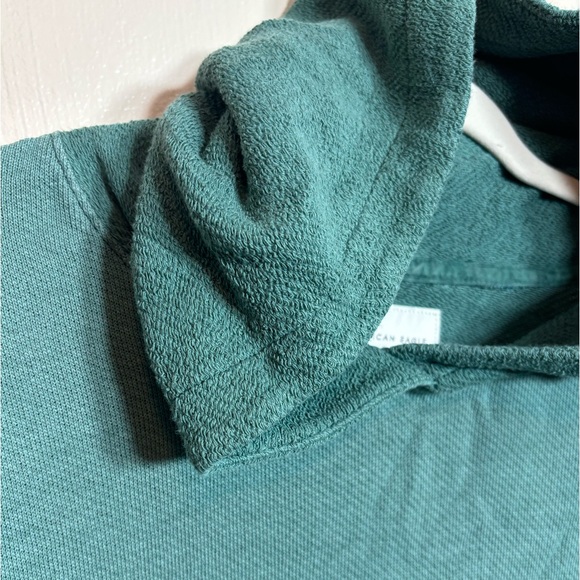 American Eagle AEO Oversized Crop Sweatshirt Long Sleeve Hoodie Green Medium - Picture 3 of 6